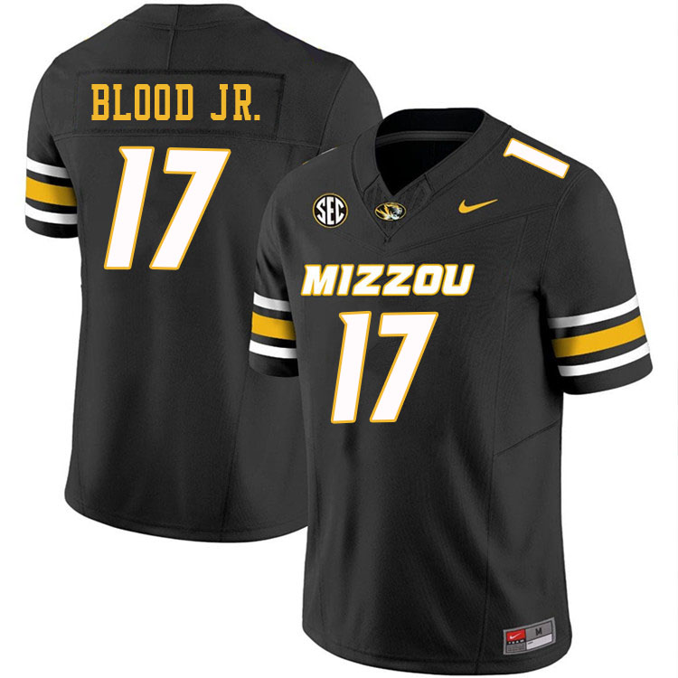 Men #17 Harold Blood Jr. Missouri Tigers College Football Jerseys Stitched-Black